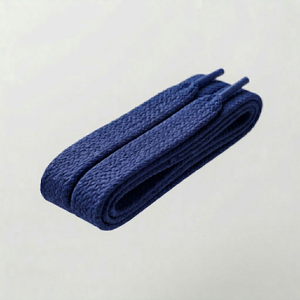 NAVY BLUE - Lacet Plat Premium Sneaker