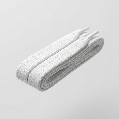 PURE WHITE - Lacet Plat Premium Sneaker