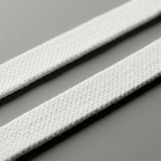 PURE WHITE - Lacet Plat Premium Sneaker